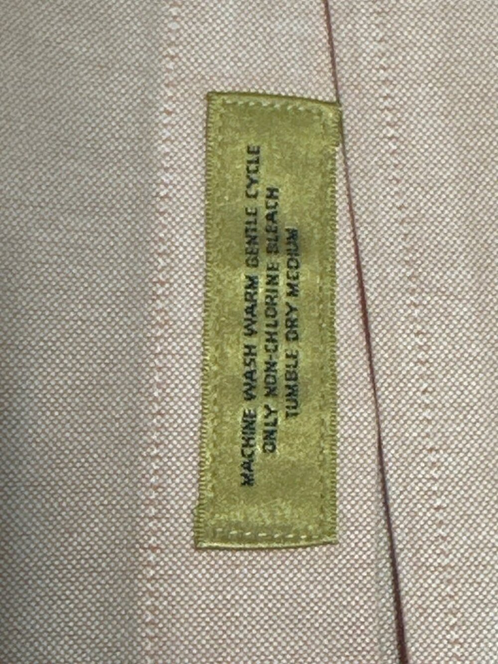 Roundtree & Yorke Gold Label Non-Iron Oxford Shirt 17/35 Long Sleeve Peach Cotto - Picture 8 of 8